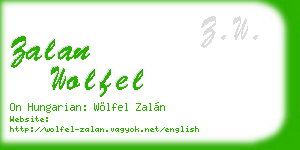 zalan wolfel business card